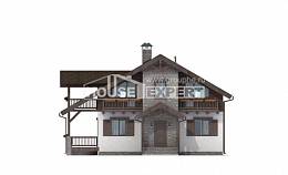 150-004-Л Проект двухэтажного дома мансардный этаж, скромный дом из керамзитобетонных блоков Севастополь, House Expert