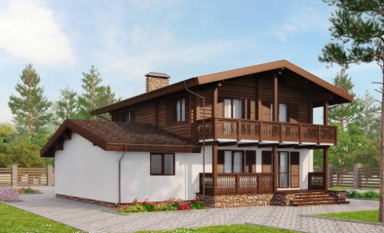 200-011-П Проект двухэтажного дома мансардный этаж, просторный домик из пеноблока Севастополь | Проекты домов от House Expert
