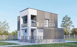 150-017-П Проект двухэтажного дома, бюджетный домик из блока Севастополь, House Expert
