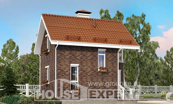 045-001-Л Проект двухэтажного дома с мансардным этажом, современный загородный дом из теплоблока Севастополь, House Expert