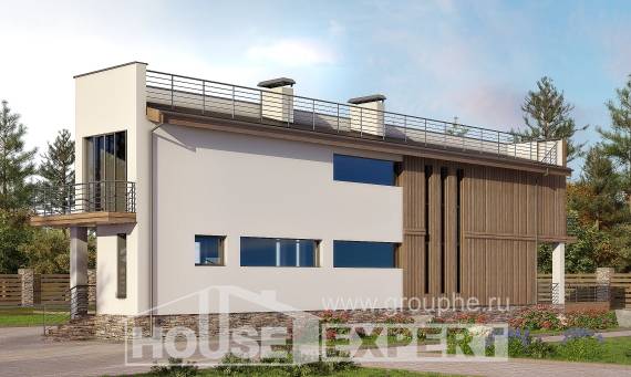 100-003-Л Проект двухэтажного дома, бюджетный коттедж из пеноблока, Севастополь