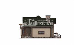 180-010-П Проект двухэтажного дома с мансардным этажом, гараж, простой загородный дом из газобетона Севастополь, House Expert