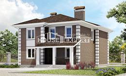 185-002-П Проект двухэтажного дома, классический коттедж из арболита, Севастополь