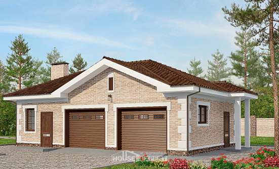 070-005-П Проект гаража из кирпича Севастополь | Проекты домов от House Expert