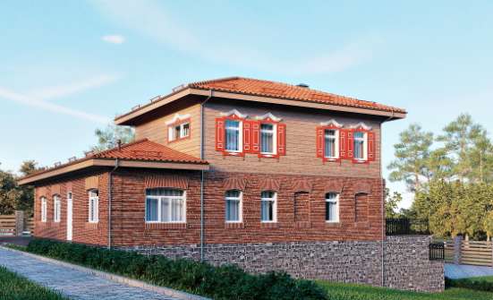 380-002-Л Проект трехэтажного дома, гараж, большой коттедж из кирпича Севастополь | Проекты домов от House Expert