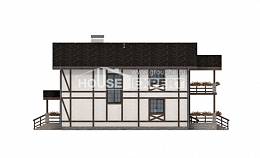250-002-Л Проект двухэтажного дома мансардой и гаражом, классический коттедж из кирпича Севастополь, House Expert