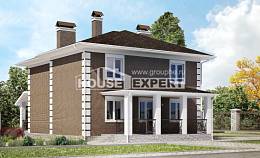 185-002-П Проект двухэтажного дома, экономичный загородный дом из блока, Севастополь