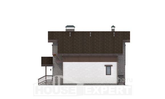 150-004-Л Проект двухэтажного дома с мансардным этажом, доступный дом из блока, Севастополь