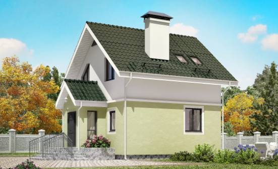 070-001-П Проект двухэтажного дома с мансардным этажом, классический домик из газосиликатных блоков Севастополь | Проекты домов от House Expert