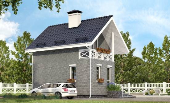 045-001-П Проект двухэтажного дома мансардой, простой загородный дом из арболита Севастополь | Проекты домов от House Expert