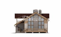 165-002-П Проект двухэтажного дома с мансардой и гаражом, доступный коттедж из газосиликатных блоков Севастополь, House Expert
