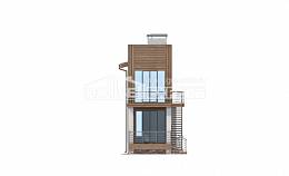 100-003-Л Проект двухэтажного дома, уютный коттедж из пеноблока, Севастополь