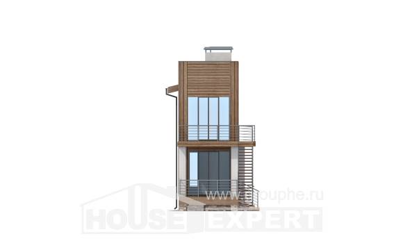 100-003-Л Проект двухэтажного дома, уютный коттедж из пеноблока, Севастополь