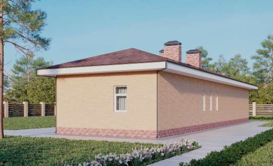 110-006-Л Проект бани из арболита Севастополь | Проекты одноэтажных домов от House Expert