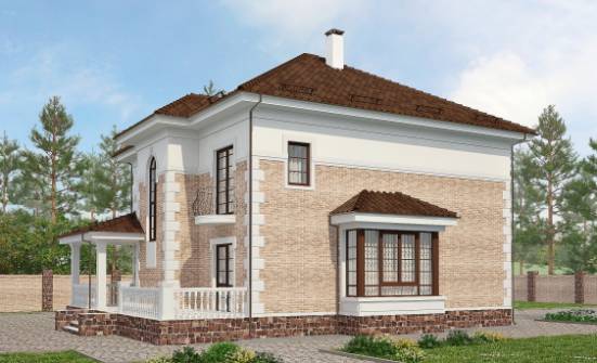 220-008-П Проект двухэтажного дома, просторный загородный дом из кирпича Севастополь | Проекты домов от House Expert