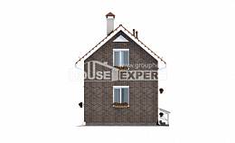 045-001-Л Проект двухэтажного дома мансардный этаж, миниатюрный коттедж из бризолита Севастополь, House Expert
