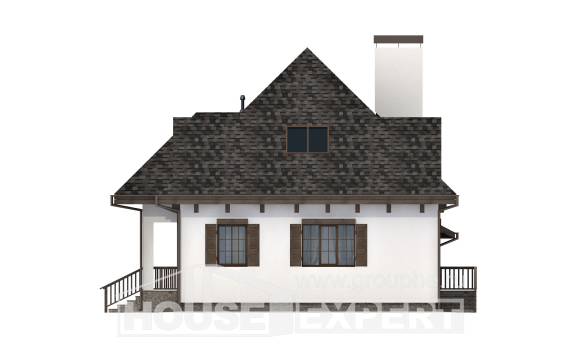 110-002-Л Проект двухэтажного дома мансардный этаж и гаражом, доступный дом из бризолита Севастополь, House Expert