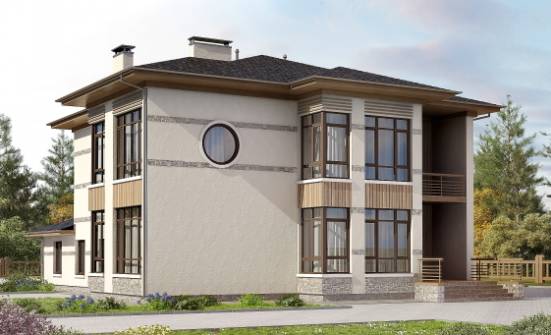 345-001-П Проект двухэтажного дома, просторный домик из бризолита Севастополь | Проекты домов от House Expert
