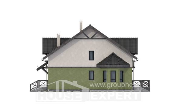 120-003-П Проект двухэтажного дома с мансардным этажом, красивый дом из арболита Севастополь, House Expert