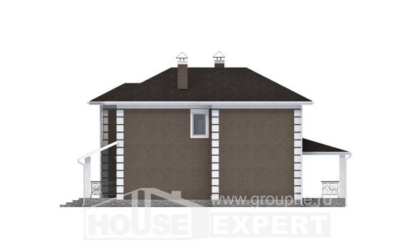185-002-П Проект двухэтажного дома, классический загородный дом из бризолита, Севастополь