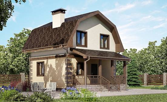 070-004-П Проект двухэтажного дома мансардой, экономичный загородный дом из теплоблока Севастополь | Проекты домов от House Expert