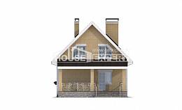 130-004-П Проект двухэтажного дома с мансардой, бюджетный дом из поризованных блоков Севастополь, House Expert