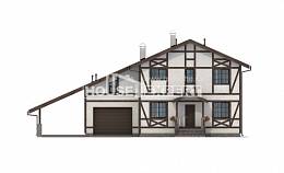 250-002-Л Проект двухэтажного дома мансардой и гаражом, уютный домик из кирпича Севастополь, House Expert