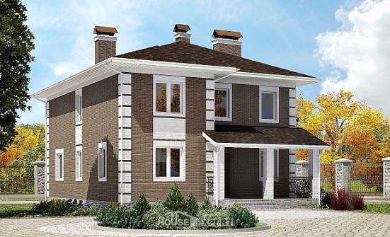 185-002-П Проект двухэтажного дома, скромный коттедж из бризолита, Севастополь