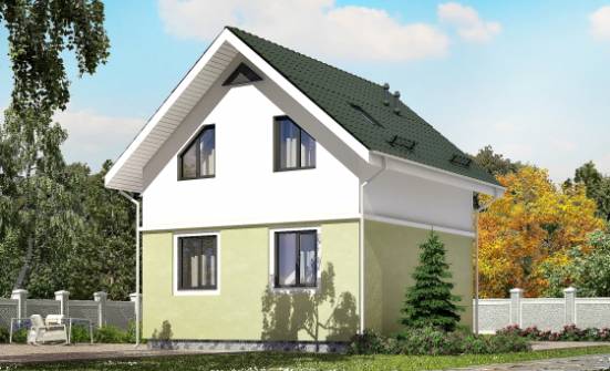 070-001-П Проект двухэтажного дома с мансардным этажом, классический домик из газосиликатных блоков Севастополь | Проекты домов от House Expert