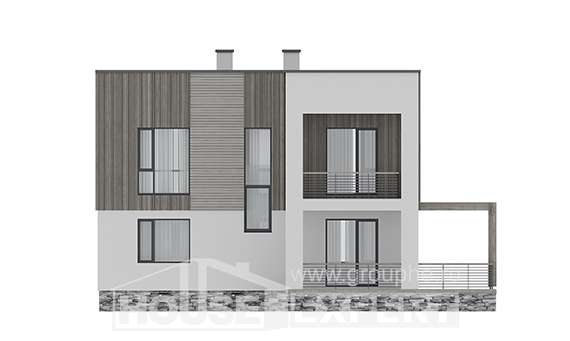 150-017-П Проект двухэтажного дома, экономичный загородный дом из теплоблока, Севастополь