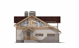 165-002-П Проект двухэтажного дома мансардный этаж и гаражом, скромный домик из твинблока Севастополь, House Expert