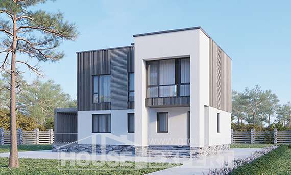 150-017-П Проект двухэтажного дома, бюджетный домик из газосиликатных блоков Севастополь, House Expert