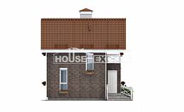 045-001-Л Проект двухэтажного дома мансардный этаж, простой дом из газосиликатных блоков Севастополь, House Expert