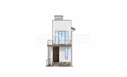 100-003-Л Проект двухэтажного дома, современный загородный дом из блока, Севастополь