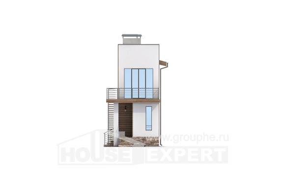 100-003-Л Проект двухэтажного дома, современный загородный дом из блока, Севастополь
